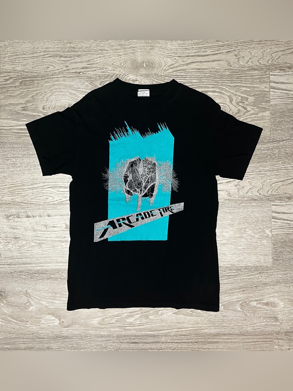 2006 Arcade Fire Men’s Black Graphic Band T-Shirt